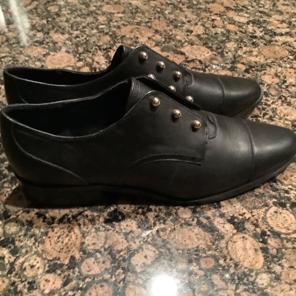 Nine West Size 8 Black Leather Shoes NWT - Picture 2 of 6